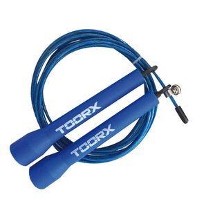 TOORX Švihadlo s ocelovým lankem azurové